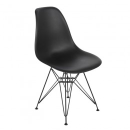 ART Καρέκλα Τραπεζαρίας 46x55x82cm Μέταλλο Βαφή Μαύρο - PP Μαύρο ΕΜ127,2