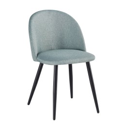 BELLA Καρέκλα Τραπεζαρίας, 50x56x80cm Μέταλλο Βαφή Μαύρο, Ύφασμα Απόχρωση Mixed Green ΕΜ757,20