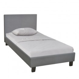 WILTON Κρεβάτι Μονό, για Στρώμα 90x190cm, Ύφασμα Γκρι Ε8060,F2