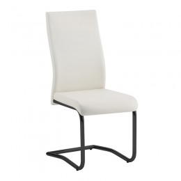 BENSON Καρέκλα Μέταλλο Βαφή Μαύρο, 46x52x97cm PVC Cream ΕΜ931,1Μ