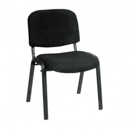 SIGMA Καρέκλα Στοιβαζόμενη 55x60x79cm Γραφείου Επισκέπτη, Μέταλλο Βαφή Μαύρο, Ύφασμα Μαύρο ΕΟ550,18W