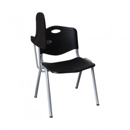 STUDY Καρέκλα - Θρανίο 64x62x77cm Μέταλλο Βαφή Silver, PP Μαύρο ΕΟ549,1S