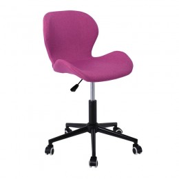 DOT Καρέκλα Γραφείου 48x49x75/85cm, Βάση Μέταλλο Βαφή Μαύρο, Ύφασμα Φούξια ΕΟ200,2  / 1 TEMAXIO