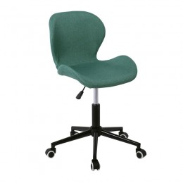 DOT Καρέκλα Γραφείου 48x49x75/85cm, Βάση Μέταλλο Βαφή Μαύρο, Ύφασμα Petrol ΕΟ200,3