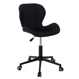 DOT Καρέκλα Γραφείου 48x49x75/85cm, Βάση Μέταλλο Βαφή Μαύρο, Ύφασμα Μαύρο ΕΟ200,1 / 1 ΤΕΜΑΧΙΟ