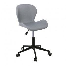 DOT Καρέκλα Γραφείου 48x49x75/85cm, Βάση Μέταλλο Βαφή Μαύρο, Ύφασμα Γκρι ΕΟ200,4 / 1 TEMAXIO