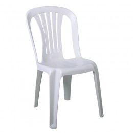 IRIDE Καρέκλα Στοιβαζόμενη, 48x55x84cm ΡΡ Άσπρο Ε369