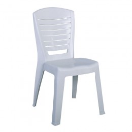 VIDA Καρέκλα 49x53x86cm Κήπου - Βεράντας Στοιβαζόμενη, PP Άσπρο Ε309,2