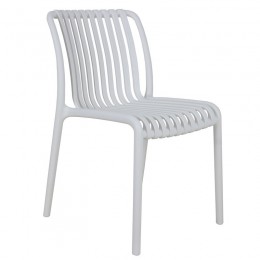 MODA Καρέκλα Στοιβαζόμενη 48x57x80cm PP - UV Άσπρο Ε3801,1