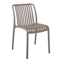MODA Καρέκλα-Pro Στοιβαζόμενη PP - UV Protection, 48x57x80cm Απόχρωση Mocha Ε3801,3
