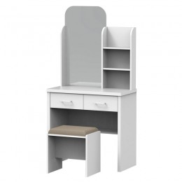 CALIBER Set Τουαλέτα + Σκαμπό 80x39x155cm Απόχρωση Άσπρο Ε7388,1