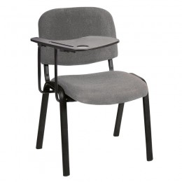 SIGMA Καρέκλα - Θρανίο 65x70x77cm Μέταλλο Βαφή Μαύρο, Ύφασμα Γκρι ΕΟ550,20WS
