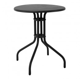 BALENO Τραπέζι Κήπου - Βεράντας, Φ60x70cm Μέταλλο Βαφή Μαύρο Ε2409,3