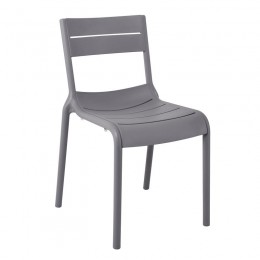 SERENA Καρέκλα, 51x56x82cm Στοιβαζόμενη PP - UV Ανθρακί Ε3806,1