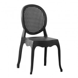 DYNASTY Καρέκλα Εστίασης - Catering 48x52x88cm Στοιβαζόμενη PP Μαύρο Ε3808,2
