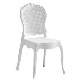CODESS Καρέκλα Εστίασης - Catering 47x52x88cm Στοιβαζόμενη PP Άσπρο Ε3809,1