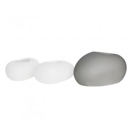 FLOWER POT-ROCK 56x43x29cm, Cement Απόχρωση White