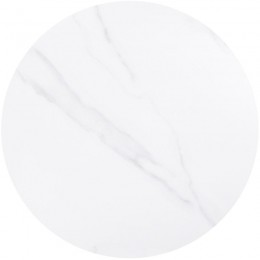 Sintered Stone Επιφάνεια Τραπεζιού, Φ60cm/11mm Απόχρωση White Marble (MDF για στήριξη βάσης) Ε100,1S