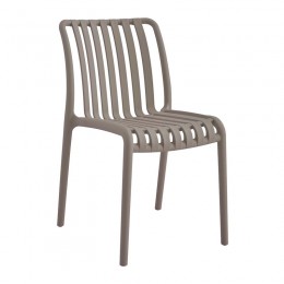 MODA Καρέκλα Στοιβαζόμενη 47x60x80cm PP - UV Protection, Απόχρωση Mocha Ε3801,30