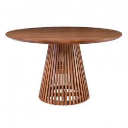 RIM Τραπέζι Ροτόντα Τραπεζαρίας, Φ130cm H.76cm Ξύλο Ακακία Φυσικό ΕΑ727