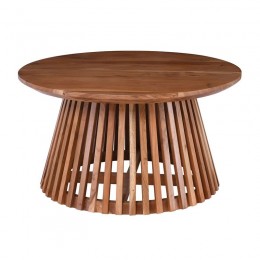 RIM Τραπέζι Σαλονιού, Φ80cm H.43cm Ξύλο Ακακία Φυσικό ΕΑ728