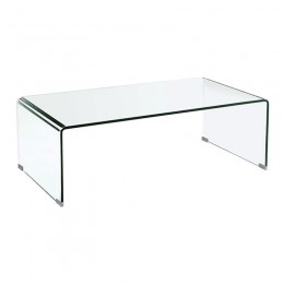 GLASSER Τραπεζάκι Σαλονιού Καθιστικού 120x60x40cm Διάφανο Γυαλί 12mm ΕΜ720,3