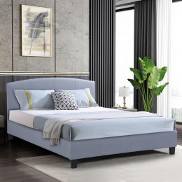 ODEON Κρεβάτι Διπλό 168x215x94cm για Στρώμα 160x200cm, Ύφασμα Γκρι Ε8806,31