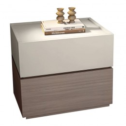 VANITY Κομοδίνο, Αποχρώσεων Sonoma Oak & Cream, 60x40x45cm με Αποσπώμενα χρωματικά Μέρη Ε7351,2