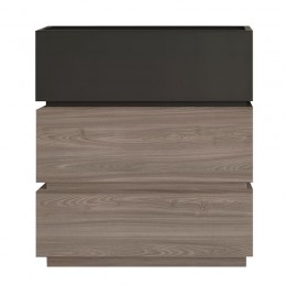 VANITY Συρταριέρα, με 3 Συρτ. Αποχρώσεων Sonoma Oak & Grey, 60x40x66cm με Αποσπώμενα χρωματικά Μέρη Ε7352,1
