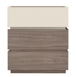 VANITY Συρταριέρα, με 3 Συρτ. Αποχρώσεων Sonoma Oak & Cream, 60x40x66cm με Αποσπώμενα χρωματικά Μέρη Ε7352,2