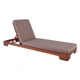 VERANO Ξαπλώστρα (B) Acacia με Μαξιλάρι 70x207cm Πάχος 8cm, Ύφασμα Απόχρωση Cappuccino Ε230,1