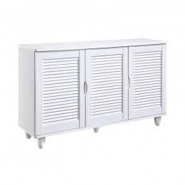 Παπουτσοθήκη 3 Πόρτες 110x33x77cm Απόχρωση Άσπρο Ε83730,3