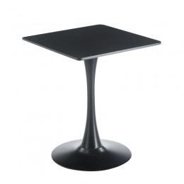 BREAK Τραπέζι MDF Μαύρο, 60x60cm H.75cm Βάση Μέταλλο Βαφή Μαύρο ΕΜ837,1