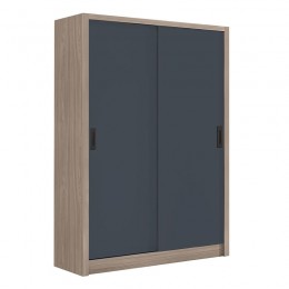 VANITY Ντουλάπα Δίφυλλη -Συρόμενη, 120x60x200cm Αποχρώσεων Sonoma Oak & Grey Ε7354,1