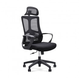 BF8600 Πολυθρόνα Γραφείου Διευθυντή, Mesh Μαύρο, Ύφασμα Μαύρο ΕΟ619,1