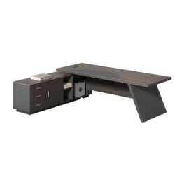 MASTER Γραφείο Αριστερή Γωνία, Απόχρωση Grey Walnut ΕΟ925,L