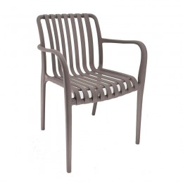 MODA-N Πολυθρόνα Στοιβαζόμενη PP, Απόχρωση Mocha