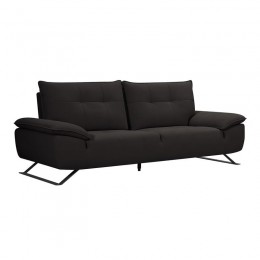 SELENA Καναπές 3-θέσιος Σαλονιού - Καθιστικού, Ύφασμα Ανθρακί, Μεταφερόμενη πλάτη