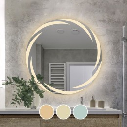 LED-1 Καθρέπτης Τοίχου - Φωτιζόμενος - Αφής, με 3 επιλογές εναλλαγής χρωμάτων