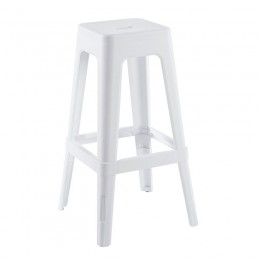 RELIX PP Σκαμπό BAR Στοιβαζόμενο, PP Απόχρωση Άσπρο