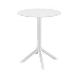 MODA-H Τραπέζι Κήπου - Βεράντας, PP - UV Protection, Απόχρωση Άσπρο