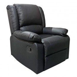 EVA Πολυθρόνα Relax Σαλονιού - Καθιστικού, PU Μαύρο