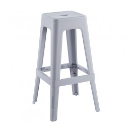 RELIX PP Σκαμπό BAR Στοιβαζόμενο, PP Απόχρωση Γκρι