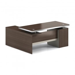 CONCEPT Γραφείο Αναστρέψιμη Γωνία, Απόχρωση Καρυδί - Μπεζ