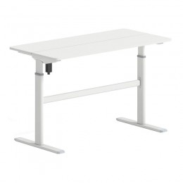 LEVEL Γραφείο Η/Υ Ηλεκτρικό Ρυθμιζόμενο, Πολλαπλών επιλογών ύψους, Άσπρο