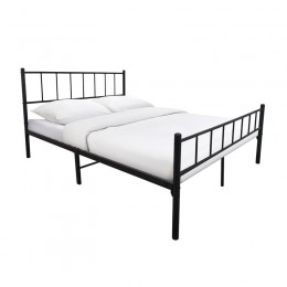 TIVO Κρεβάτι Διπλό, για Στρώμα 160x200cm, Μέταλλο Βαφή Μαύρο