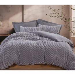 NEF-NEF HOMEWARE ΣΕΤ ΠΑΠΛΩΜΑΤΟΘΗΚΗ FLEECE ΥΠΕΡΔΙΠΛΗ 240x230CM CARMEN GREY 036423