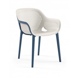 Atra πολυθρόνα pp SAX BLUE-COOL GREY 53x54x82.5(67/45)cm