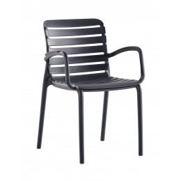 Parma πολυθρόνα pp ANTHRACITE ΣΤΟΙΒΑΖΟΜΕΝΗ 56x56x82(47)cm