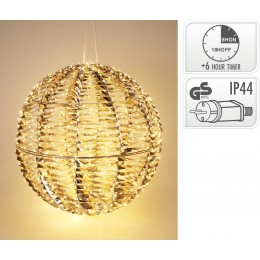 ΔΙΑΚΟΣΜΗΤΙΚΗ ΜΠΑΛΑ ΜΕ ΦΩΤΑΚΙΑ ΧΡΥΣΗ 50CM 960 MICROLED AMZ112395